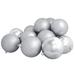12ct Shatterproof Silver Splendor 4-Finish Christmas Ball Ornaments 4" (100mm)