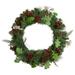 Decorated Natural Pine and Berry Artificial Christmas Wreath 24-Inch Unlit - 24"