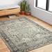 Alexander Home Armanda Modern Floral Indoor/ Outdoor Area Rug Grey/ Blue 5 3 x 7 8 5 x 8 Outdoor Indoor