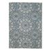 Linon Indoor Outdoor Washable Doria Polyester Area 7 x9 Rug in Smoke Gray