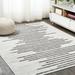 JONATHAN Y JONATHAN Y Colonia Berber Stripe Geometric Indoor/Outdoor Area Rug 5 X 8 - Ivory/Black