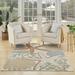 Nourison Aloha Indoor/Outdoor Ivory Multicolor 6 x 9 Area Rug (6x9)