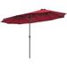 15FT Patio Double-Sided Umbrella Crank Outdoor Garden Market Sun Shade