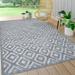 Portmany Neutral Diamond Trellis Dark Gray 4 ft. x 6 ft. Indoor/Outdoor Area Rug