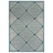 GAD Daniel Elite Geometric Indoor Outdoor Area Rug BLUE-GREY 5 3 X 7 7 Geometric Stain Resistant 5 x 8 Outdoor Patio Taupe