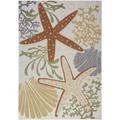 Nourison Aloha Indoor/Outdoor Ivory Multicolor 3 6 x 5 6 Area Rug (4x6)