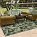 BNM Modern Damask Indoor/ Outdoor Area Rug 6 x 9 Blue