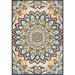 JONATHAN Y JONATHAN Y Cetara Abstract Bold Mandala High-Low Indoor/Outdoor Area Rug 5 X 8