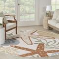 Nourison Aloha Indoor/Outdoor Ivory Multicolor 5 3 x Round Area Rug (5 Round)