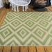 JONATHAN Y JONATHAN Y Vine Diamond Tribal Indoor/Outdoor Area Rug 4 X 6 - Green/Cream