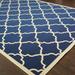 2 x4 Blue and Ivory Trellis Indoor Outdoor Scatter Rug - 3 6 101.97 W x 155.91 D x 0.16 H 9 x 12 Indoor Rectangle