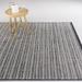 Balta Connell Transitional Stripe Indoor/Outdoor Area Rug Black 5 3 x 7 5 x 8 Ivory Off-White Grey