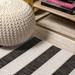 JONATHAN Y JONATHAN Y Tavira Wide Stripe Indoor/Outdoor Area Rug 4 X 6 - Black/Cream