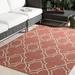 Hauteloom Wales Living Room Bedroom Patio Outdoor Area Rug - Indoor/Outdoor - Beige Red - 7 3