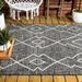 JONATHAN Y JONATHAN Y Derya Tribal Diamond Trellis Indoor/Outdoor Area Rug 8 X 10 - Black/Ivory