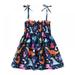 BULLPIANO Little Girls Dress Kids Casual Dresses Beach Sundresses Halter Dresses Backless Princess Sundress