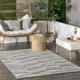 nuLOOM Lorene High-Low Geometric Indoor/Outdoor Area Rug 8 x 10 Light Gray