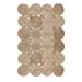 Casavani Hand Woven Natural Jute Dhurrie Beige Geometric Living Room & Dining Room Mat Decor Styles- Hall Room Enterway Carpet 4x7 Feet