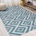 JONATHAN Y JONATHAN Y Vine Diamond Tribal Indoor/Outdoor Area Rug 3 X 5 - Blue/Gray