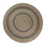 Handmade Geometric Jute Beige Dhurrie Round Area Rug Dining Room & Bedroom Floor Mat Outdoor Garden Carpet 11x11 Feet