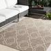 Hauteloom Toledo Living Room Bedroom Patio Outdoor Area Rug - Indoor/Outdoor - Beige Brown - 7 3 x 10 6