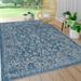 JONATHAN Y JONATHAN Y Sinjuri Bohemian Textured Weave Floral Indoor/Outdoor Area Rug 3 X 5 - Navy/Gray