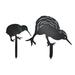 2pcs Outdoor Bird Stake Decoration Animals Stake Decorative Stake for Patio Yard Lawn