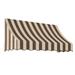 Awntech 5.375 ft Nantucket Fixed Awning Acrylic Fabric Brown/Tan Stripe