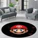 LaModaHome Rounded Rug Super Mario RugNon-Slip Rug Washable Mat Child Stain Resistant Living Room Kitchen Carpet 2.6X2.6ft(80X80cm)