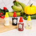 Cuoff Room Decor Mini Condiment Bottles 4pcs Portable Seasoning Storage Containers Jars BBQ Office School Bento Box Dressing Dispensers for Ketchupï¼ŒHoneyï¼ŒSalad Home Decor