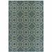 HomeRoots 8 x 10 ft. Blue Geometric Stain Resistant Indoor & Outdoor Rectangle Area Rug - Blue and Gray - 0.11in. H x 94.49in. W x 120.08in. D