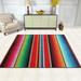 Dreamtimes Mexican Serape Stripes Area Rug 4 x5 Pet & Child Friendly Carpet Indoor Outdoor Soft Rug Washable Non Slip Comfortable Area Rug