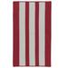 Rug Everglades Vertical Stripe Braided Area Rug Sunset Red - 3 x 5 ft.