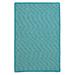 2 x 7 ft. Outdoor Houndstooth Tweed Rug Turquoise