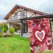 (Buy 4 get 2 free) PPHHD Valentines Day Garden Flag Valentine House Flags Love Hearts Tree Red Truck With Rose Flowers Flags Valentines Day Decorations(US)