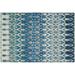 Bravado Indoor/Outdoor Blue Ikat 1 8 x 2 6 Non-Skid Accent Rug