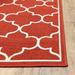 2 x3 Red and Ivory Trellis Indoor Outdoor Scatter Rug - 3 6 101.97 W x 155.91 D x 0.15 H 9 x 12 Indoor Rectangle