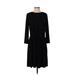 J.Jill Casual Dress - DropWaist: Black Solid Dresses - Women's Size Small