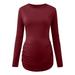 Women s Maternity Ruched Tunic Top Mama Clothes T-shirt Long Sleeve Scoop Neck Pregnancy Soft Warm T-Shirt Short Sleeve Clothes for Women