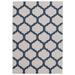 Chaudhary Living 6.5 x 9.5 Navy Blue and Gray Moroccan Rectangular Outdoor Area Throw Rug