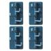 FRCOLOR 4 Pcs Multifunction Rotating Four Claw Hooks Hanging Rack Self-adhesive Closet Organizer Wall Mounted Hook for Home Tie Scarves Shoes (Dark Blue)