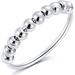 925 Sterling Silver Anti Anxiety Ring for Women Men Anxiety Relief Ring Fidget Spinner Ring with Beads