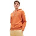 TOM TAILOR Herren 1037751 Sweatshirt Hoodie mit Logo-Print, 32243-tomato Cream orange, XL