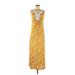 Jon & Anna Casual Dress: Yellow Floral Dresses - Women's Size Medium