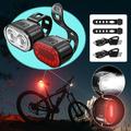 solacol Bicycle Lights Front and Rear Rechargeable Bicycle Lights Bicycle Headlights Tail Lights Set Mountain Bike Lights Bike Headlight and Tail Light Set Bike Tail Light Rechargeable