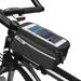 Walmeck MTB Tube Phone Bag for 6 Screen Size Bike Front Frame Bag with Headphone Hole