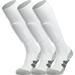 APTESOL Knee High Soccer Socks Team Sport Cushion Socks for Boys Girls Men Women [3-Pair White L]