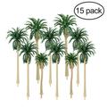 NUOLUX 15pcs Scenery Model Coconut Palm Trees HO N Z Scale