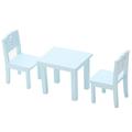 FRCOLOR 3pcs 1:12 Mini House Furniture Model Children Desk Chair Set Mini Furniture Blue