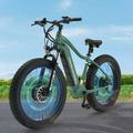 FICISOG 26 x 4 Adult Fat Tire Electric Bike 500Wx2 Dual Motor AWD MTB All Terrain Ebikes 48V 15AH Removable Battery 20MPH 7-Speed Mountain Electric Bicycle 1 Motor Range 30-45 Miles